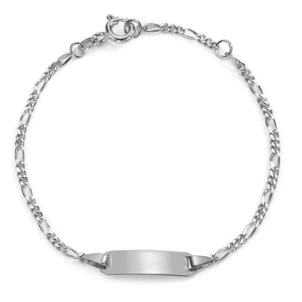 bransoletka z grawerem złoto białe 375/9 K 14-16 cm