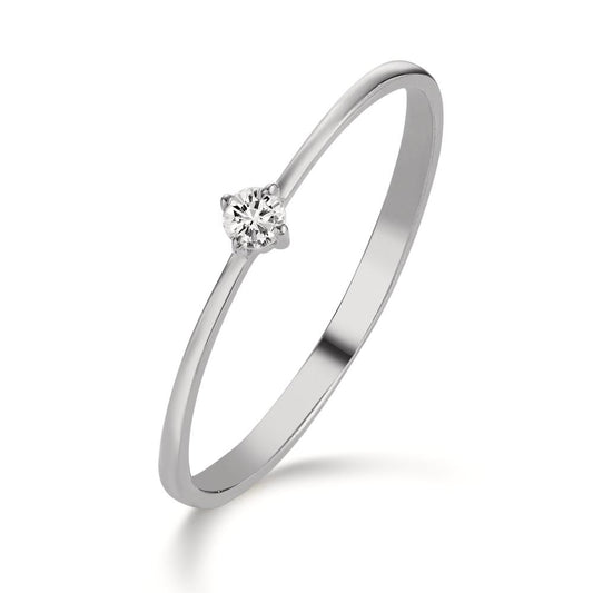 pierścionek zaręczynowy złoto białe 750/18 K Diament 0.05 ct, w-si