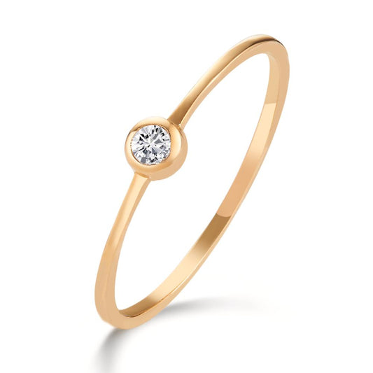 pierścionek zaręczynowy złoto żółte 750/18 K Diament 0.05 ct, w-si