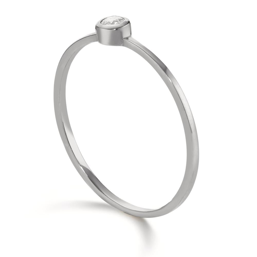 pierścionek zaręczynowy złoto białe 750/18 K Diament 0.05 ct, w-si
