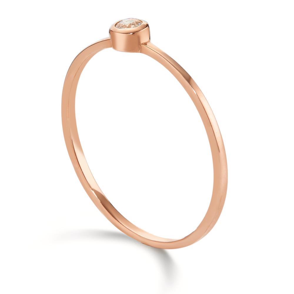 pierścionek zaręczynowy złoto czerwone 750/18 K Diament koniak, 0.05 ct
