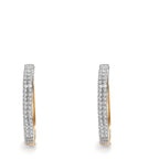 kolczyki koła zatrzaskowe złoto żółte 750/18 K Diament 0.25 ct, 84 kamienie, w-si