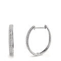kolczyki koła zatrzaskowe złoto białe 750/18 K Diament 0.25 ct, 84 kamienie, w-si