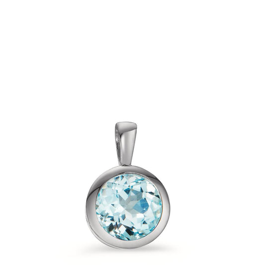 wisiorek srebro Topaz rodowany Ø10 mm