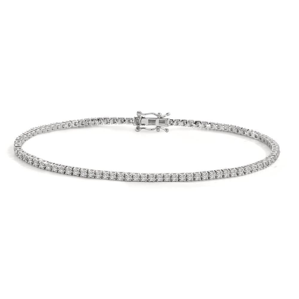 bransoletka złoto białe 750/18 K Diament 1 ct, 92 kamienie, w-si 19 cm