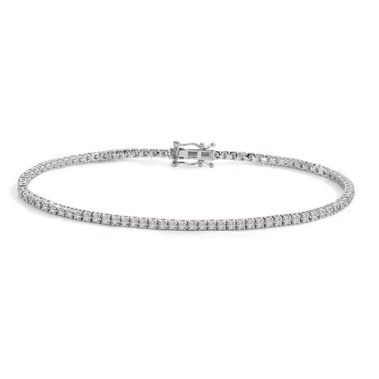 bransoletka złoto białe 750/18 K Diament 1 ct, 92 kamienie, w-si 19 cm