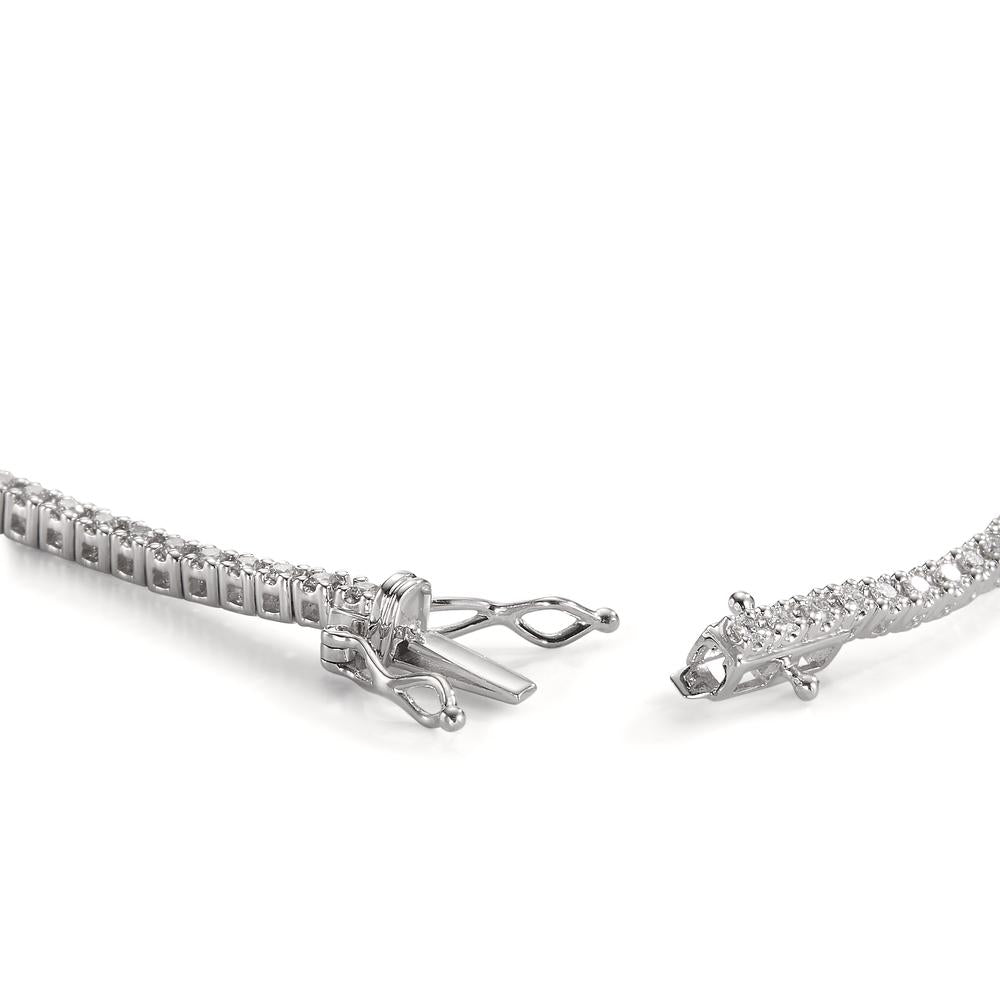 bransoletka złoto białe 750/18 K Diament 1 ct, 92 kamienie, w-si 19 cm