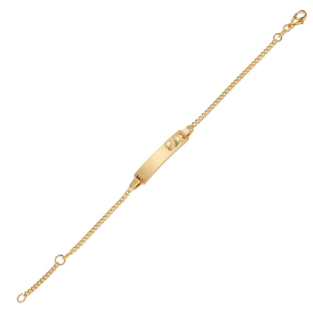 bransoletka z grawerem złoto żółte 375/9 K stopy 12-14 cm