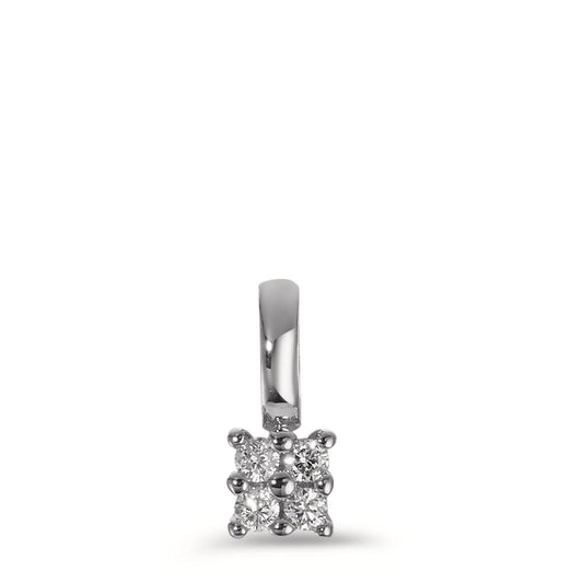 wisiorek złoto białe 750/18 K Diament 0.04 ct, 4 kamienie, p1 Ø3.3 mm