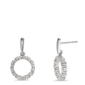 kolczyki wiszące złoto białe 750/18 K Diament 0.33 ct, w-si Ø12.5 mm