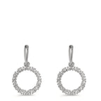 kolczyki wiszące złoto białe 750/18 K Diament 0.33 ct, w-si Ø12.5 mm