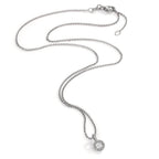 Naszyjnik złoto białe 750/18 K Diament 0.24 ct, w-si 40-42 cm