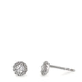 kolczyki wkrętki złoto białe 750/18 K Diament 0.24 ct, w-si Ø5 mm