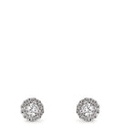 kolczyki wkrętki złoto białe 750/18 K Diament 0.24 ct, w-si Ø5 mm