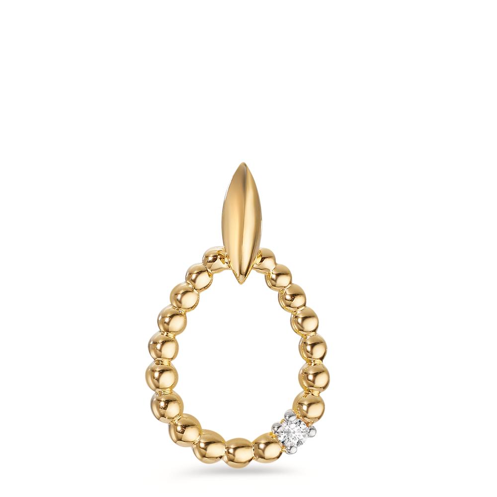 wisiorek złoto żółte 750/18 K Diament 0.02 ct, w-si