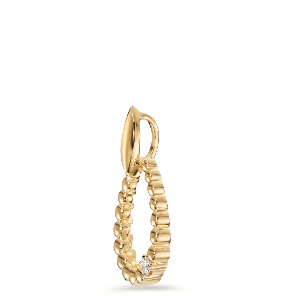 wisiorek złoto żółte 750/18 K Diament 0.02 ct, w-si