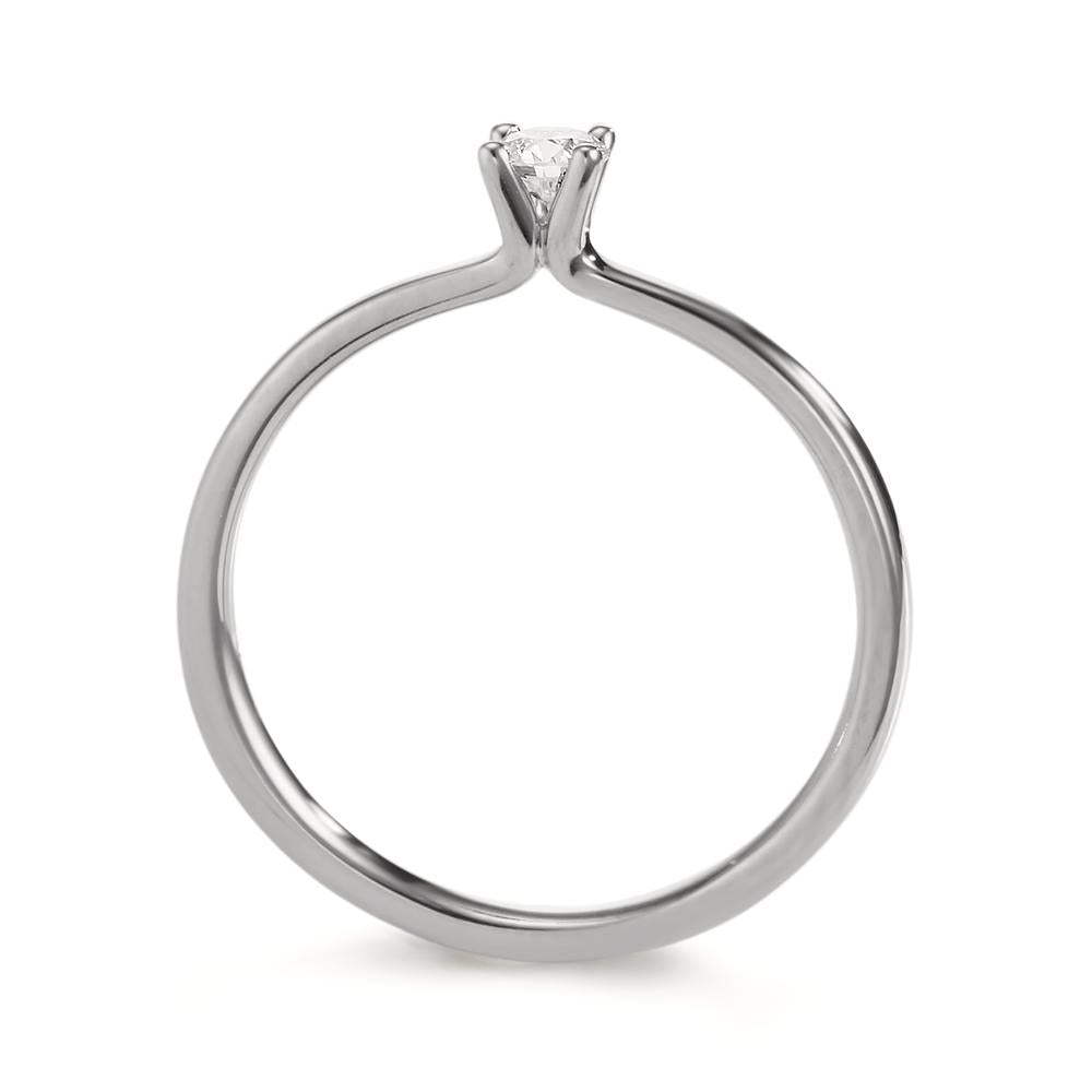 pierścionek zaręczynowy złoto białe 750/18 K Diament 0.15 ct, w-si