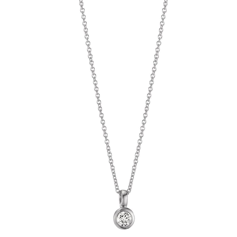 Naszyjnik złoto białe 750/18 K Diament 0.05 ct, w-si 40-42 cm