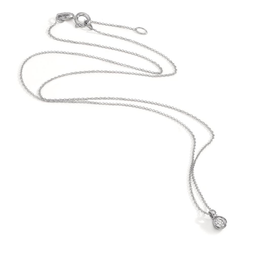 Naszyjnik złoto białe 750/18 K Diament 0.05 ct, w-si 40-42 cm