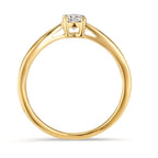pierścionek zaręczynowy złoto żółte 750/18 K Diament 0.25 ct, w-si