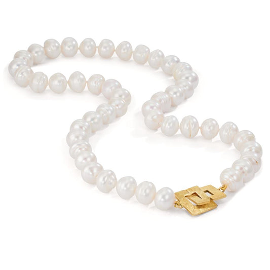 Naszyjnik srebro Perła hodowana w wodzie słodkiej 10-10.5 mm 52 cm