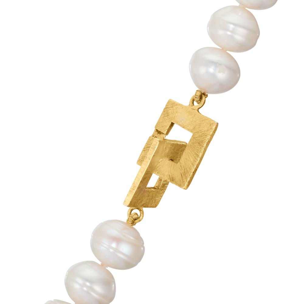 Naszyjnik srebro Perła hodowana w wodzie słodkiej 10-10.5 mm 52 cm