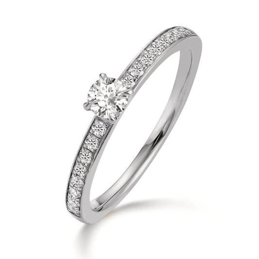 pierścionek zaręczynowy platyna 950 Diament 0.34 ct, 17 kamienie, w-si