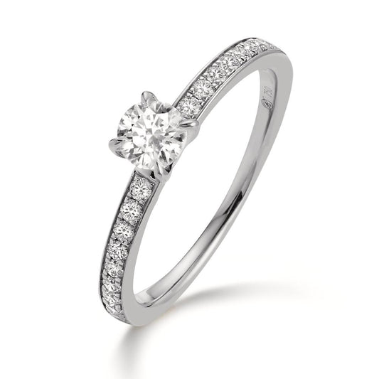pierścionek zaręczynowy platyna 950 Diament 0.50 ct, 19 kamienie, w-si