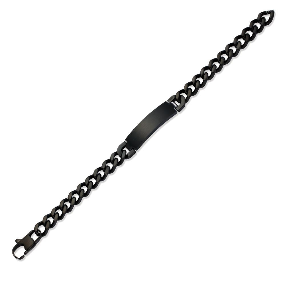 bransoletka z grawerem stal nierdzewna czarny Powłoka IP 21.5 cm
