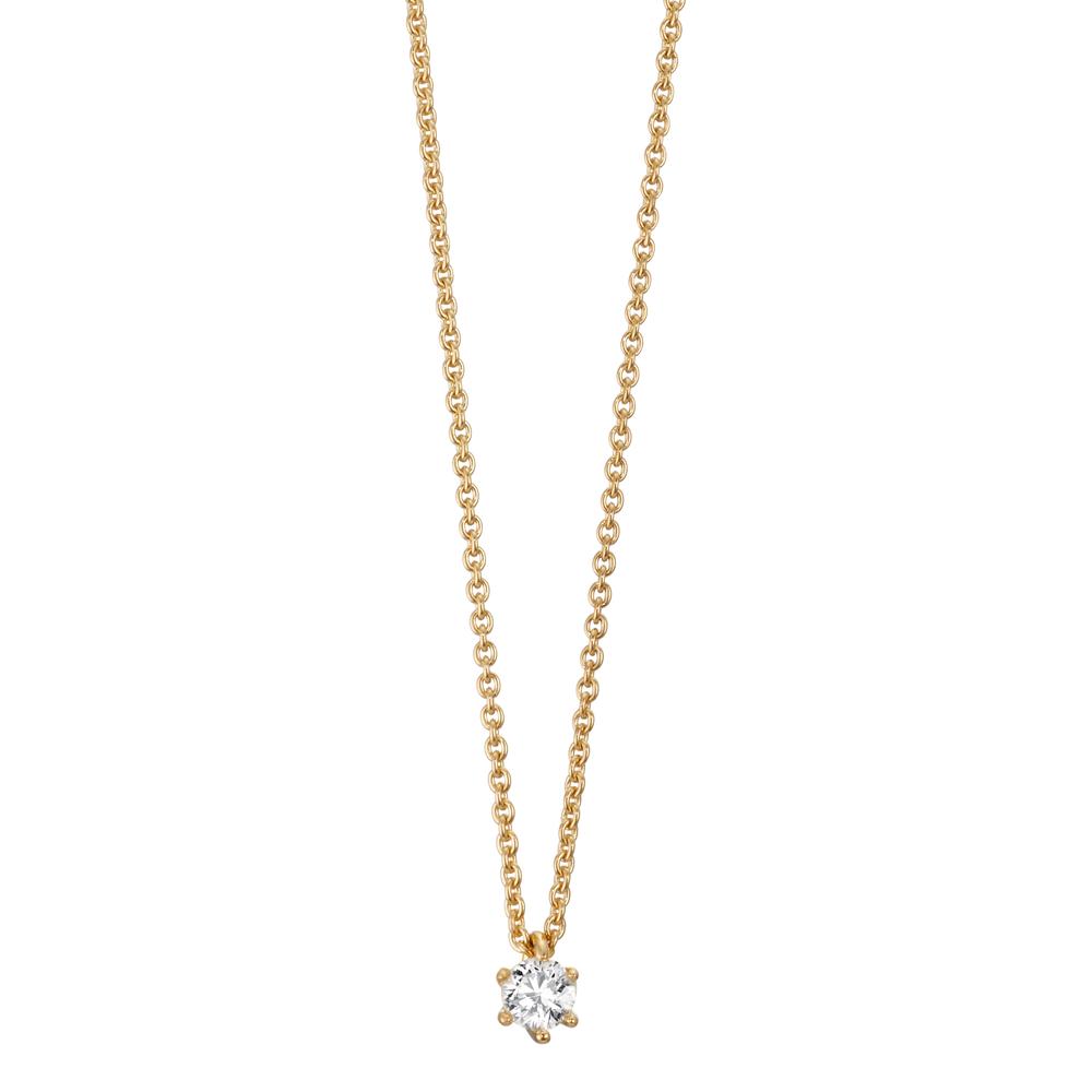Naszyjnik złoto żółte 750/18 K Diament 0.15 ct, w-si 40-42 cm