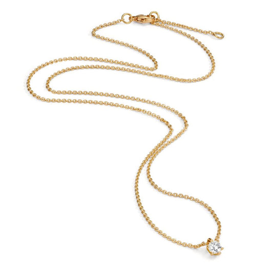 Naszyjnik złoto żółte 750/18 K Diament 0.15 ct, w-si 40-42 cm