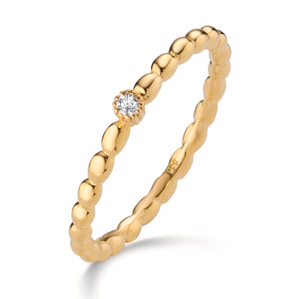 pierścionek zaręczynowy złoto żółte 585/14 K Diament 0.025 ct, w-si