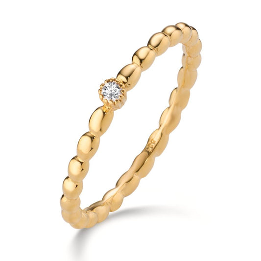 pierścionek zaręczynowy złoto żółte 585/14 K Diament 0.025 ct, w-si
