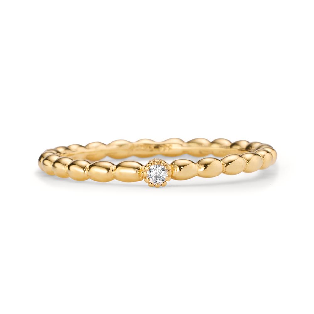 pierścionek zaręczynowy złoto żółte 585/14 K Diament 0.025 ct, w-si