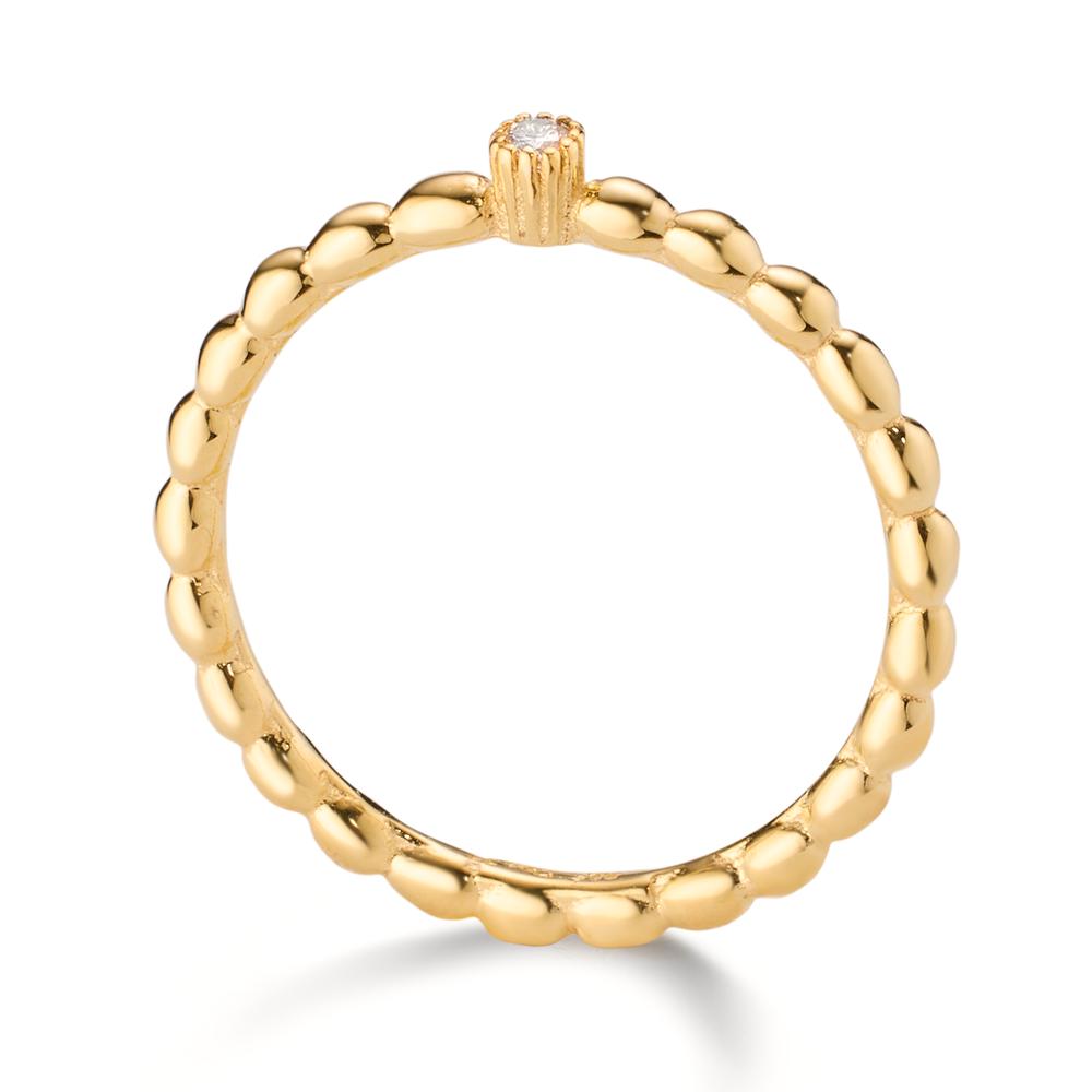 pierścionek zaręczynowy złoto żółte 585/14 K Diament 0.025 ct, w-si