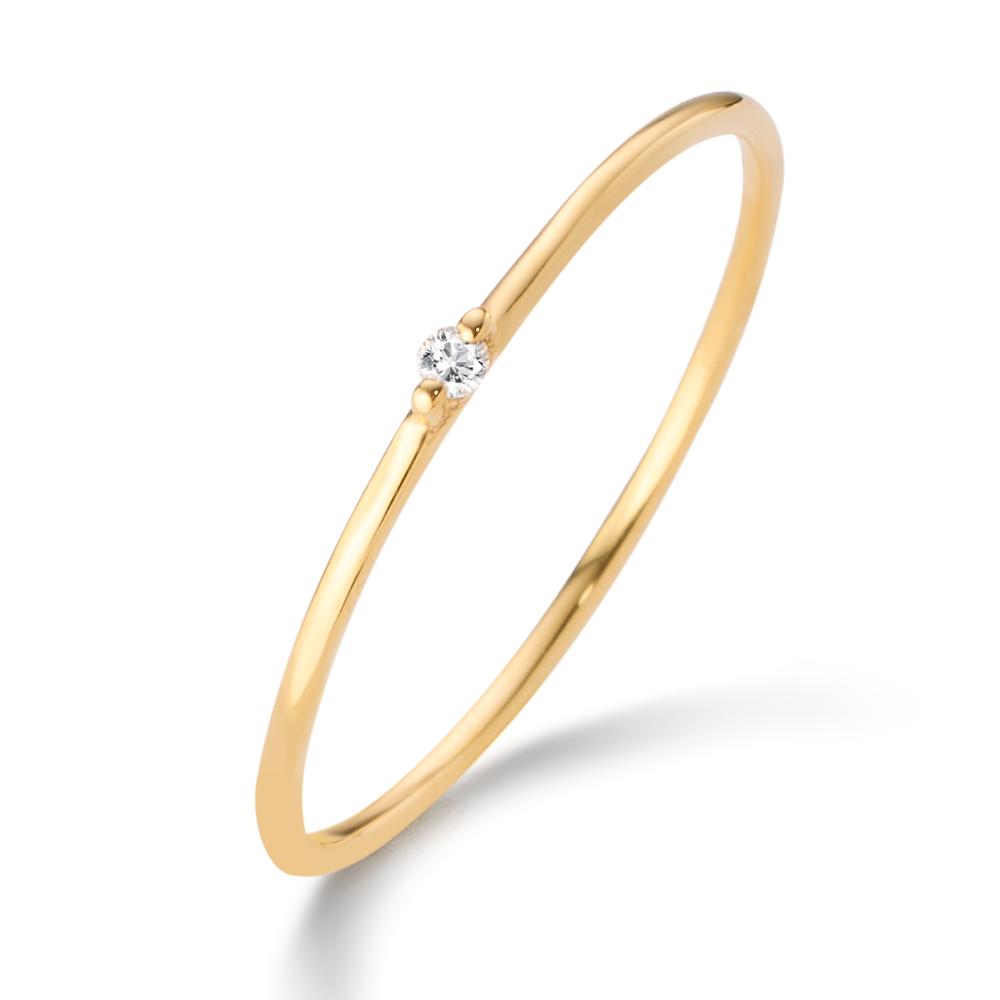 pierścionek zaręczynowy złoto żółte 585/14 K Diament 0.012 ct, w-si