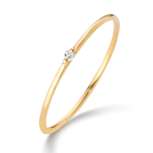 pierścionek zaręczynowy złoto żółte 585/14 K Diament 0.012 ct, w-si