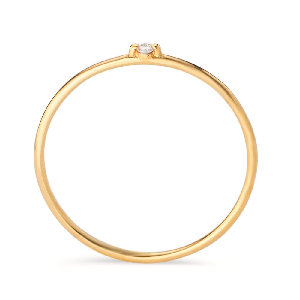pierścionek zaręczynowy złoto żółte 585/14 K Diament 0.012 ct, w-si