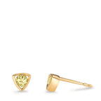 kolczyki wkrętki złoto żółte 585/14 K Perydot 0.24 ct, 2 kamienie Ø4.5 mm
