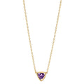 Naszyjnik złoto żółte 585/14 K Ametyst 0.11 ct 39-42 cm