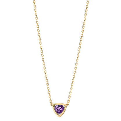 Naszyjnik złoto żółte 585/14 K Ametyst 0.11 ct 39-42 cm