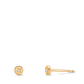 kolczyki wkrętki złoto żółte 585/14 K Diament 0.016 ct, 2 kamienie, w-si Ø3.5 mm