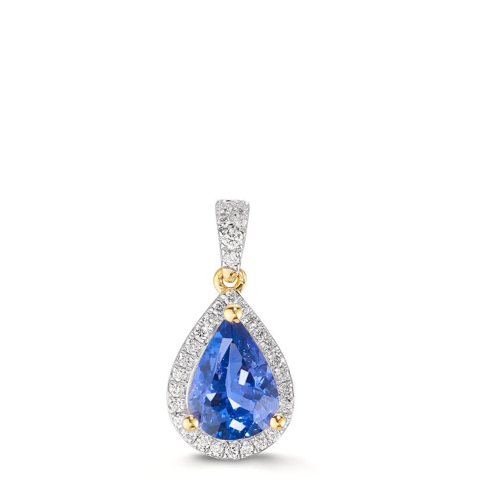 wisiorek złoto żółte 750/18 K Tanzanit 1.01 ct, Diament 0.12 ct, w-si