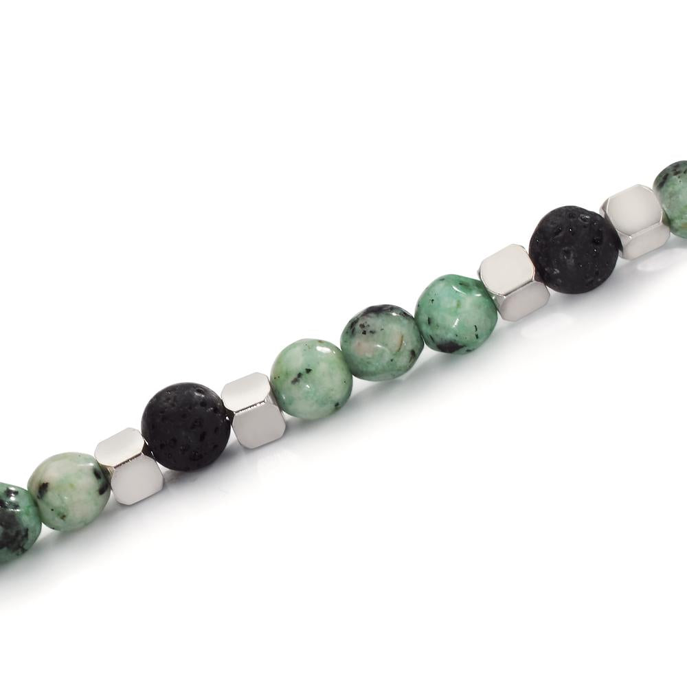 bransoletka stal nierdzewna Agat, Lawa 20-23 cm Ø6.5 mm