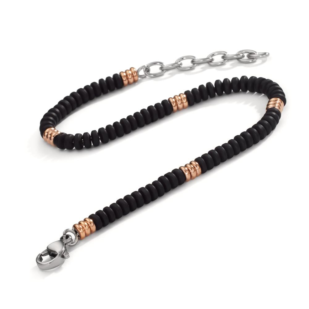 bransoletka stal nierdzewna Onyks róża Powłoka IP 19-22 cm Ø4 mm