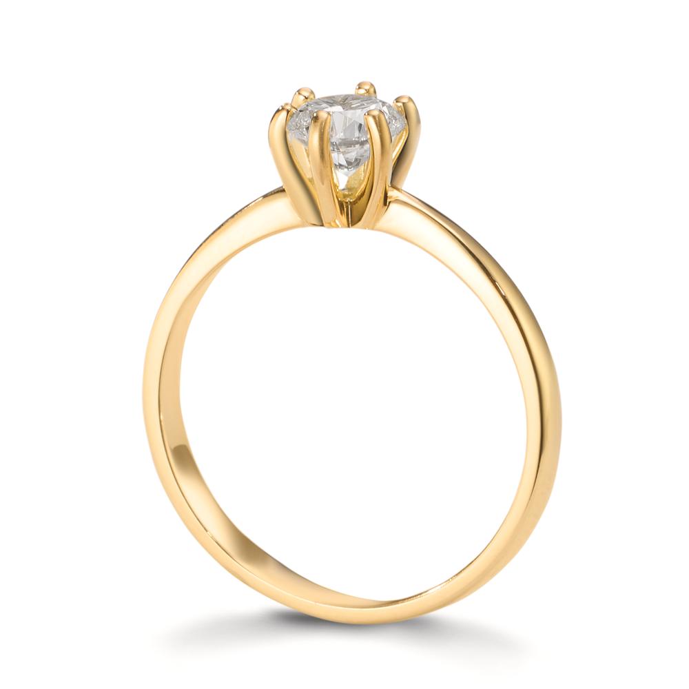 pierścionek zaręczynowy złoto żółte 750/18 K Diament laboratoryjny 0.50 ct, w-si