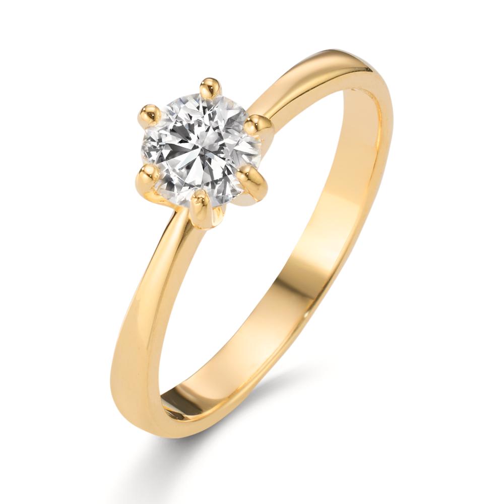 pierścionek zaręczynowy złoto żółte 750/18 K Diament laboratoryjny 0.40 ct, w-si