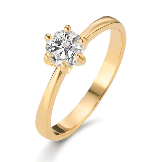pierścionek zaręczynowy złoto żółte 750/18 K Diament laboratoryjny 0.40 ct, w-si