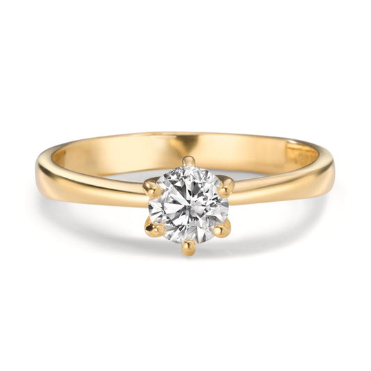 pierścionek zaręczynowy złoto żółte 750/18 K Diament laboratoryjny 0.40 ct, w-si