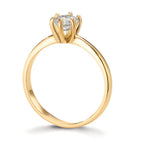 pierścionek zaręczynowy złoto żółte 750/18 K Diament laboratoryjny 0.40 ct, w-si